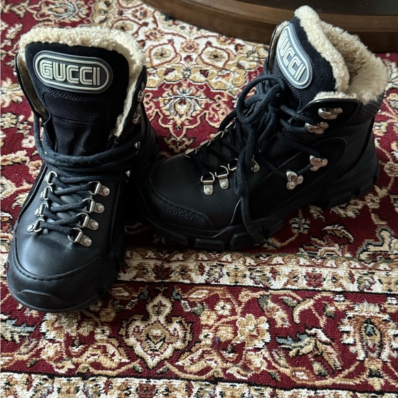 Gucci Black Shearling-Lined Boots - Picture 1 of 6